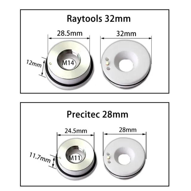OEM Laser Ceramic Ring Nozzle Holder 28 32mm Precitec Raytools WSX Fiber Head