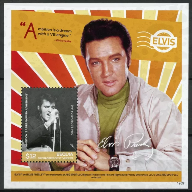 Bequia Grenadines St Vincent 2019 MNH Elvis Presley Life in Stamps 1v S/S IV