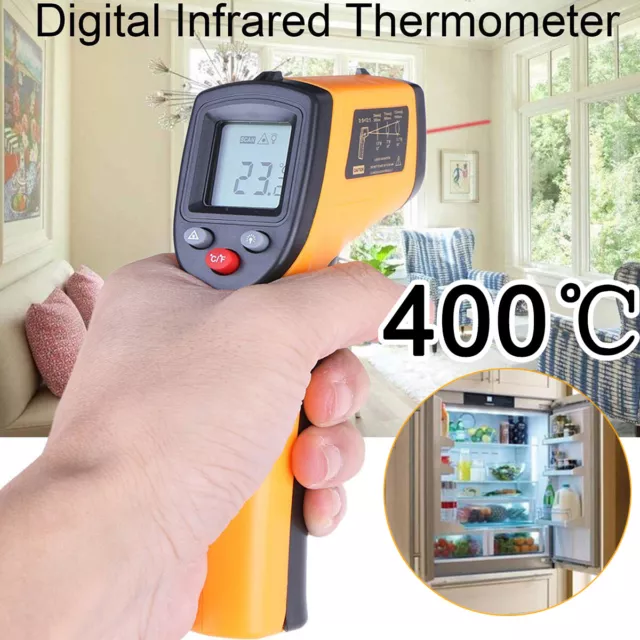 IR Infrarot Digital Temperatur Pistole Thermometer Laser Punkt -50°C bis 400°C