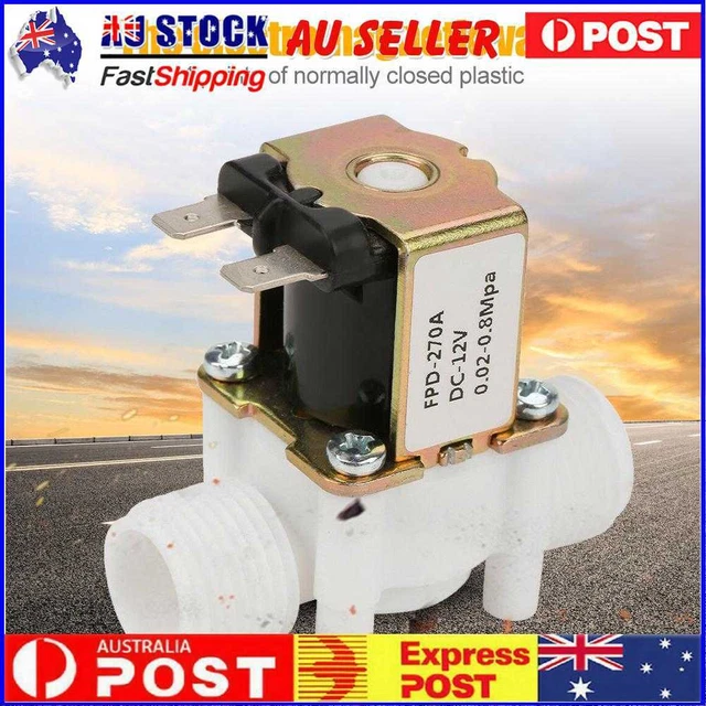 DC 12V Water Solenoid Valve Plastic 0.02-0.8mpa for Garden Sprinkler Irrigation