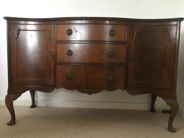 Can Deliver. Victorian Sideboard Mahogany With Key, Ideal To Upcycle/Paint/Leave