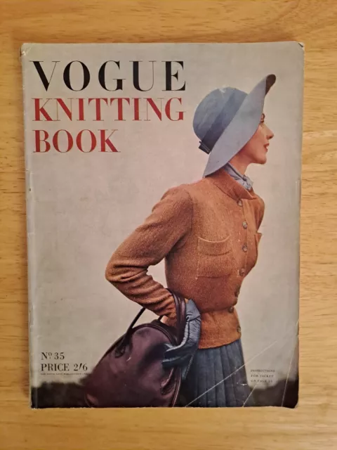 vintage VOGUE KNITTING BOOK No.35 - 1949 Good Clean 80 Page illustrated copy
