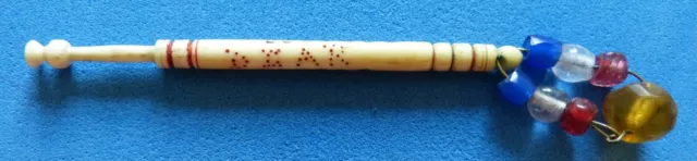 Antique Bone Lacemaking Bobbin inscribed DEAR HENRY