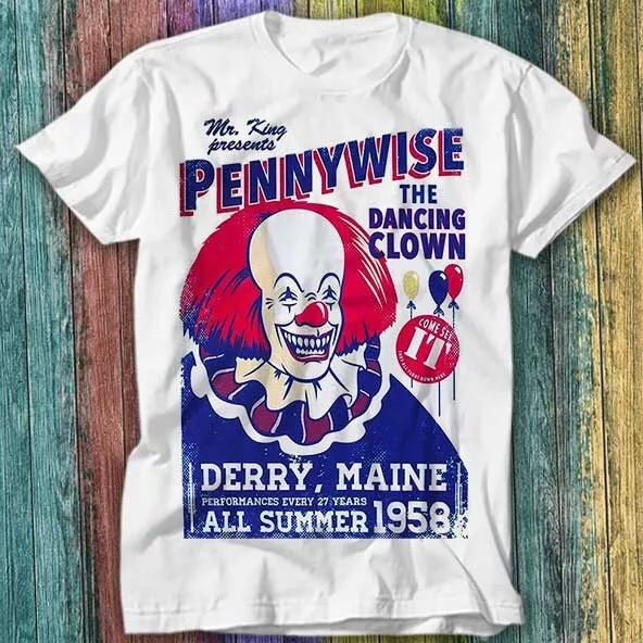 Pennywise The Dancing Clown Stephen Kings It T Shirt Top Tee 337