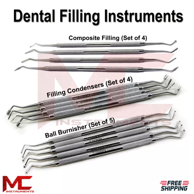 Dental Filling Instruments Restorative Lab Composite Tools Amalgam Condensers