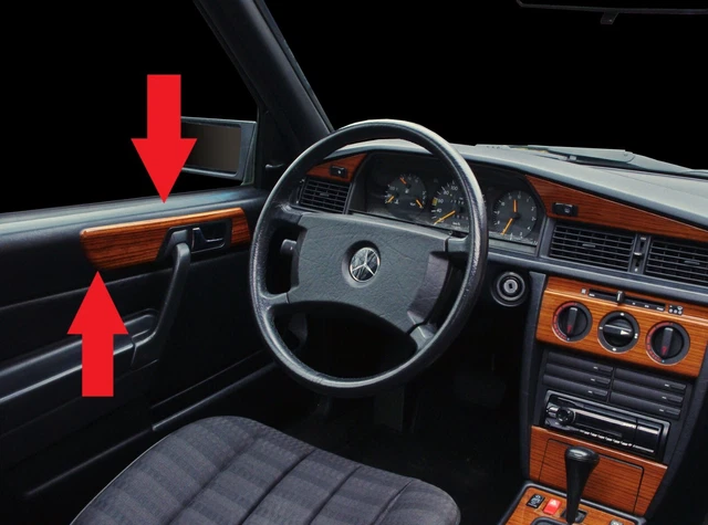 Mercedes w201 Wood Door  Trim Set Interior Trim  Zebrano 190e 190d Manuel Seat