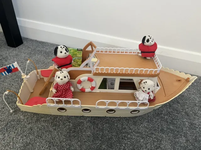 sylvanian families pleasure Boat, Marita May,  with box and Accessories  100%
