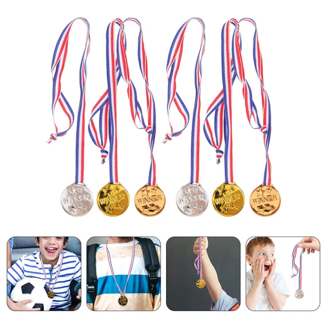 6 Pcs Jouets Médaille Enfant Accessoires De Costume Maquillage Sport