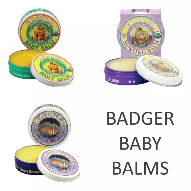 Badger Balm Baby Kids 100% Certified Organic Natural Beeswax Sleep Diaper Rash