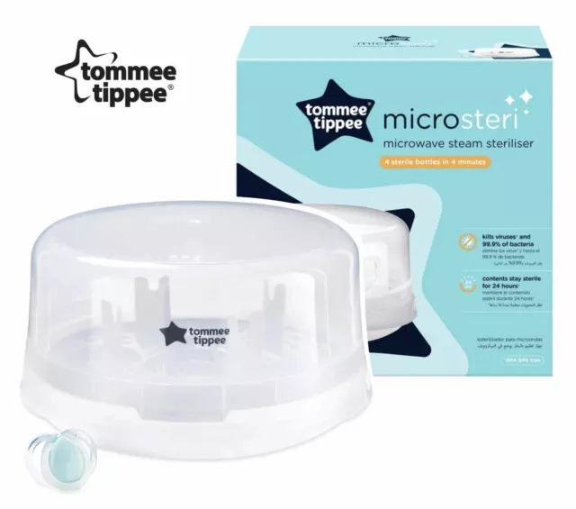 Tommee Tippee Closer to Nature Microwave Steam Steriliser Holds - 4 x Bottles