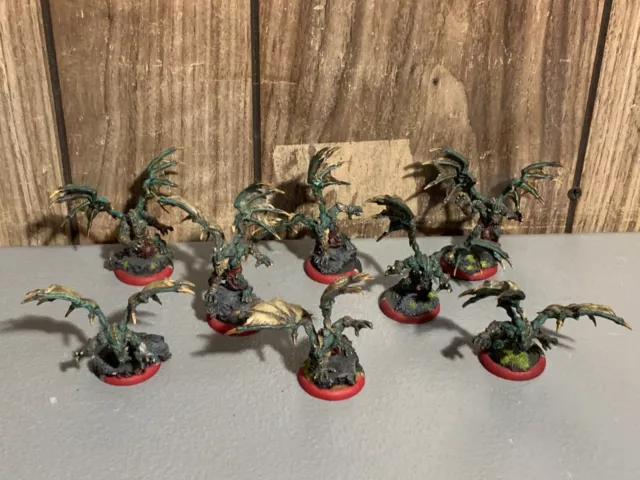 A8739 Hordes Warmachine Legion Everblight Grotesque Banshees 8 Pack Painted Base