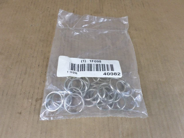 Lot of 25 Grainger 1F098 40082 Nickel Plated 1" Key Rings
