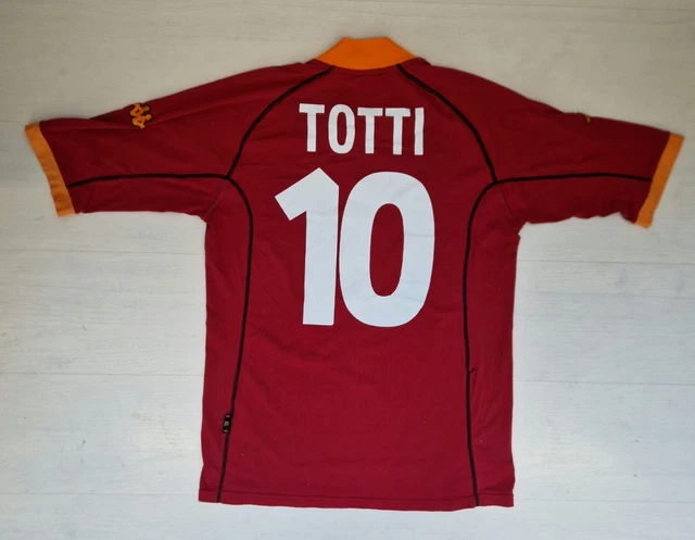 Maillot Kappa Vintage AS Roma - Saison 2000/2001 - Taille L - Rouge - Parfait Pour Les Supporters Collectionneurs