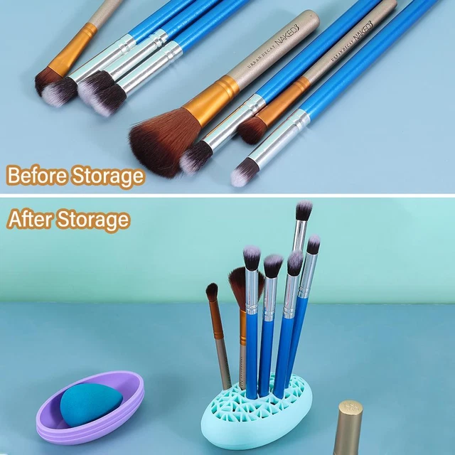 Porte-brosse de maquillage en silicone Porte-stylo Organisateur de bureau
