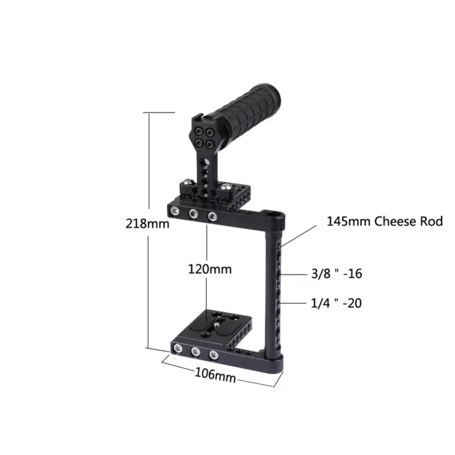 CAMVATE Camera Cage with Top Handle for Canon 3