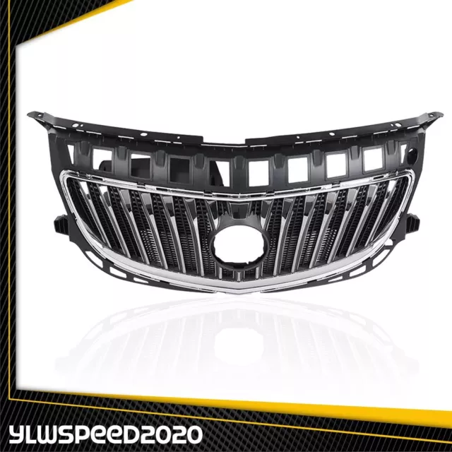 Fit For 2014-2016 Buick Regal Front Upper Bumper Radiator Grille Grill Silver