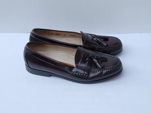 COLE HAAN MEN'S Dress Shoes Burgundy Leather Loafers Us Size 9.5 $29.00 ...