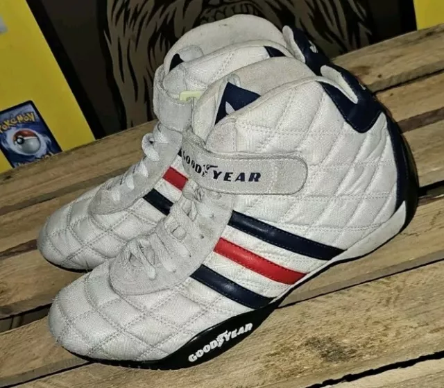 ADIDAS MONACO GOODYEAR High top Racing Trainers White UK size 8 55.00 PicClick UK