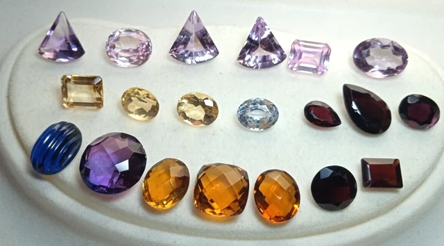 20pc Natural Gems 10-15mm MIXED CUT for Jewelry Lot ct 170.00 Goldsmith
