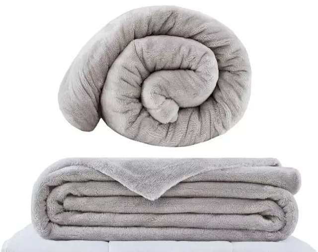 SCM WEIGHTED BLANKET Microlight Cover 150x200cm 9kg Grey 29.99 PicClick UK