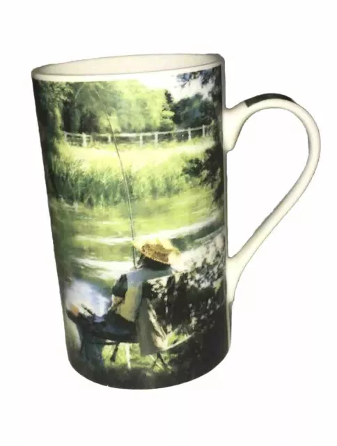 ANGLING Mug -  River Scene -  Lesser & Pavey Ltd  -Fishing - 12.5cm Tall