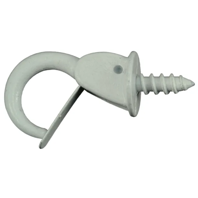 7/8 White Plastic Safety Cup Hooks