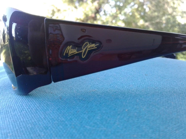 MAUI JIM - RARE - Hibiscus MJ 134-07 Burgundy Frame & Maui  display picture 1