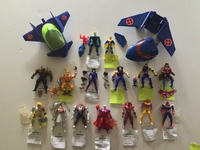Toy Biz Marvel X-Men 1992,94,95 ,96 Action Figures Lot of 15 + 2 Vehicles, Loose