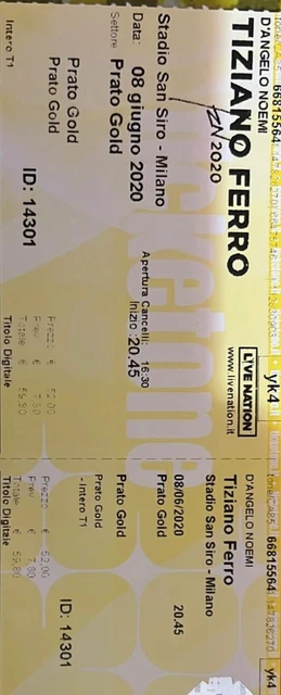 biglietto concerto tiziano ferro