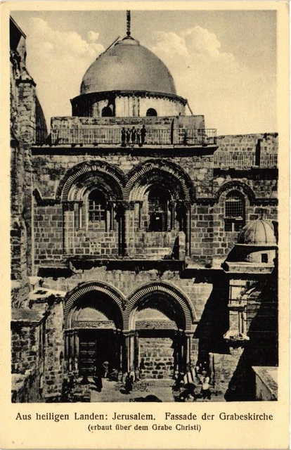 CPA AK JERUSALEM Fassade der Grabeskirche ISRAEL (751823)