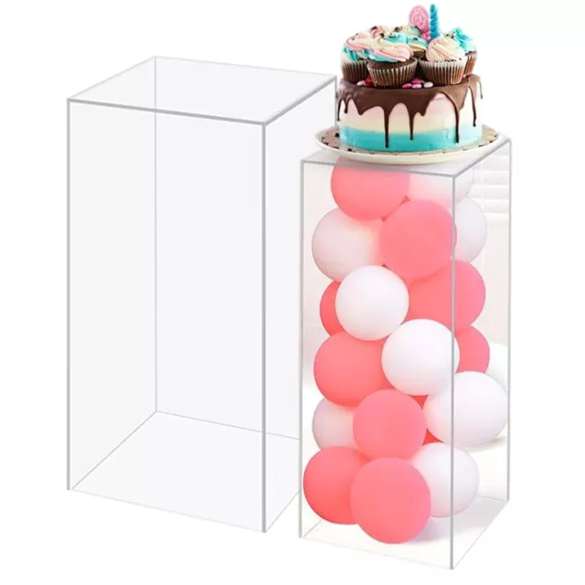 Clear Acrylic Display Case Countertop Cube Jewlery Collection Box Organizer