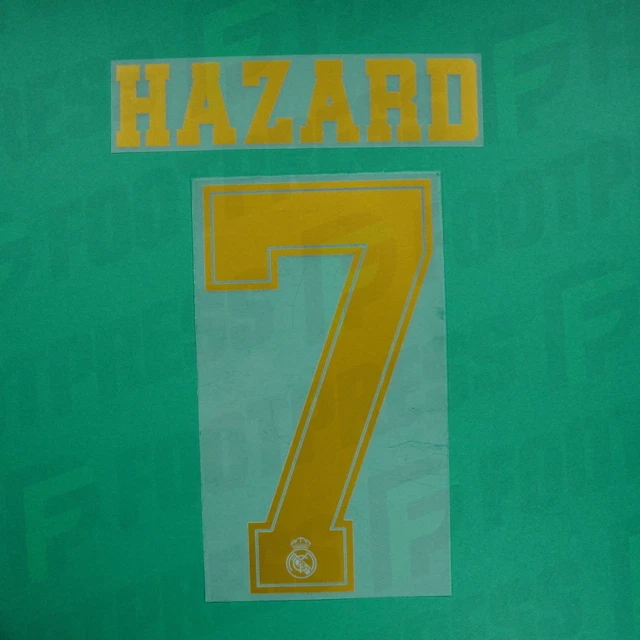 Flocage Maillot Real Madrid Hazard 7 – Third 2019/2020, Neuf, Fabrication Française