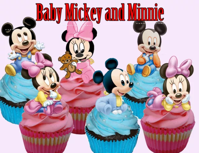  Baby Mickey and Minnie  Cupcake Topper (12pcs)