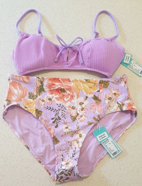 Seafolly Sea Dive/ Paradise Garden  Bikini Set - Size AU12/14 RRP $180