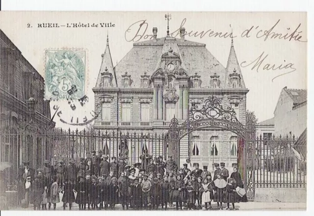 CPA 92 approx. Nanterre Colombes RUEIL-Malmaison HOTEL DE VILLE Children of Schools
