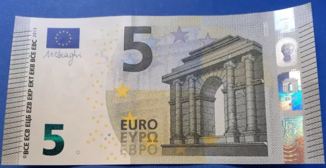 BANCONOTA  da 5 EURO     ITALIA   S006J3  FDS      firma  DRAGHI