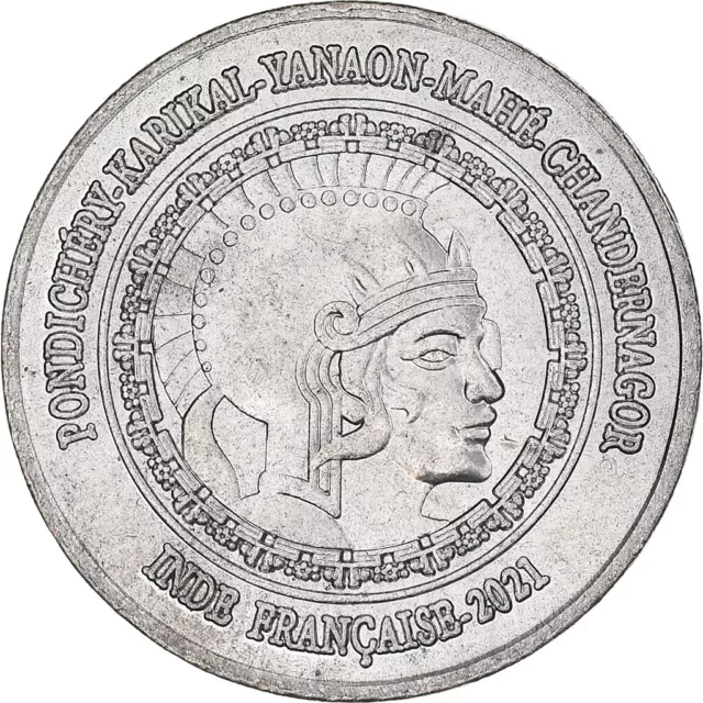 [#1030939] Coin, INDIA-FRENCH, 2 Annas, 2021, Pondichery, MS, Copper-nickel, KM: