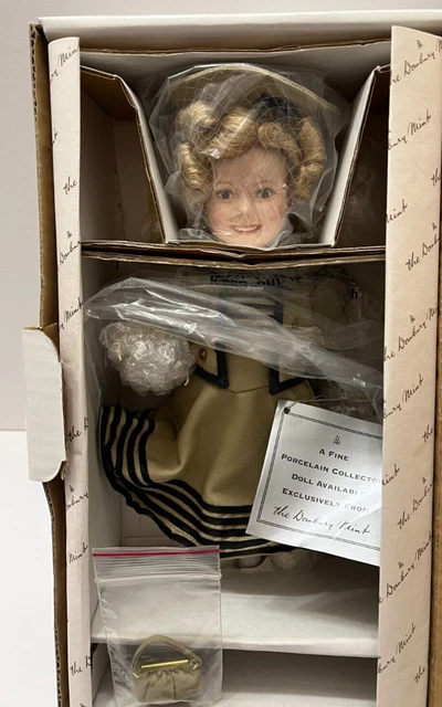 Porcelain Doll Shirley Temple Wee Willie Winkie Movie Classics Danbury Mint COA 2