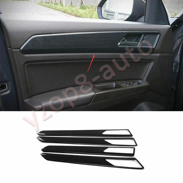 Fit For Volkswagen Atlas 2018-2020 2021 Carbon Fiber Inner Door Panel Strip Trim