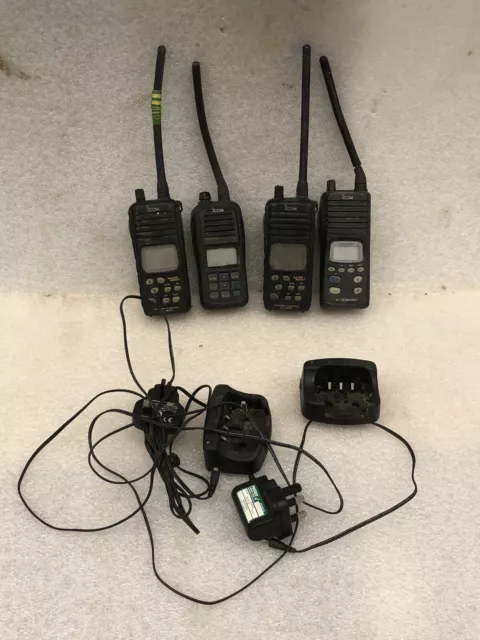 4x iCOM - VHF Marine Radio IP68 - RICAMBI O RIPARAZIONI - P&P GRATIS