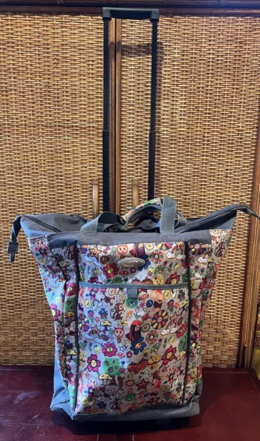 OLYMPIA ROLLING TOTE Shopper Travel Bag Wheels Handle Freeship
