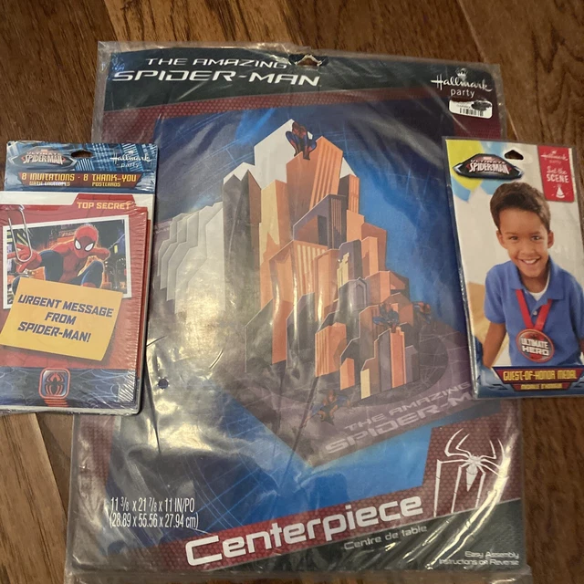 SPIDERMAN, 2012, BIRTHDAY PARTY Centerpiece, Invitations, And Metal!! New