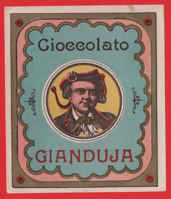 Etichetta D'epoca Liquore Cioccolato Gianduja Torino N°86