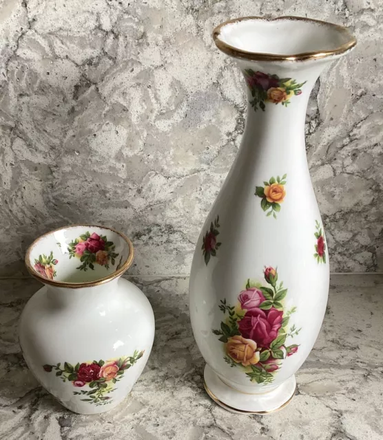 royal albert old country roses  Bud Vase X2