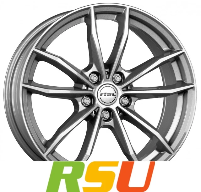 4X RIAL X12 metal-grey 8x18" ET30 LK5 112 ML 66.5 Alufelgen 18 Zoll EUR ...