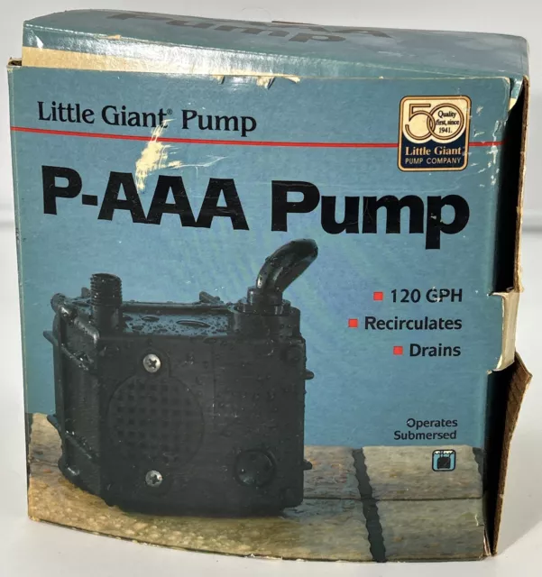 Little Giant Submersible Pump Model P-AAA (523003) 115V Open Box.