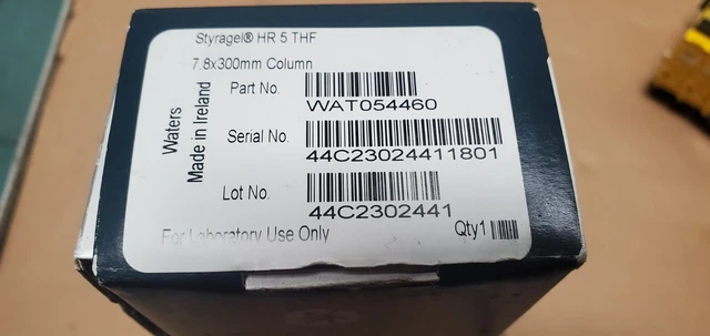 Waters Hplc Column Styragel Hr5-Thf New 1 Brand New In Oem Box (16978A-6)