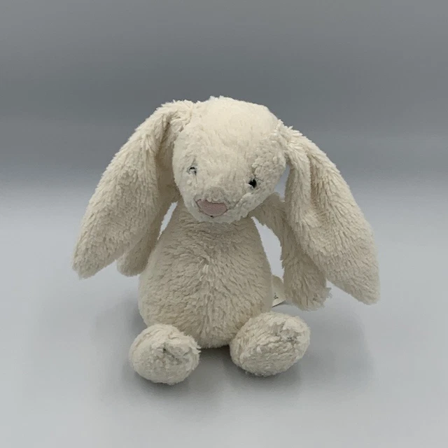 JELLYCAT SMALL CREAM Bashful Bunny Rabbit Soft Toy Plush £17.99 ...