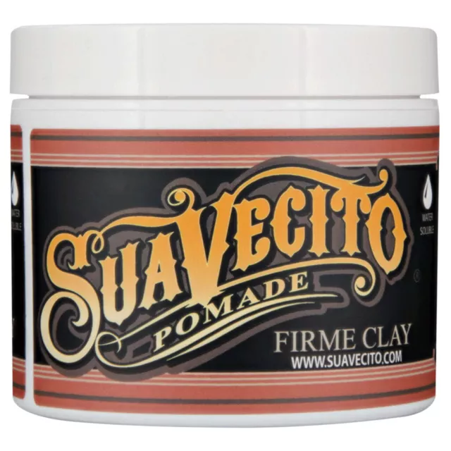 Suavecito Pomade Firme Clay, Strong Hold Hair Clay For Men, 4oz/113g