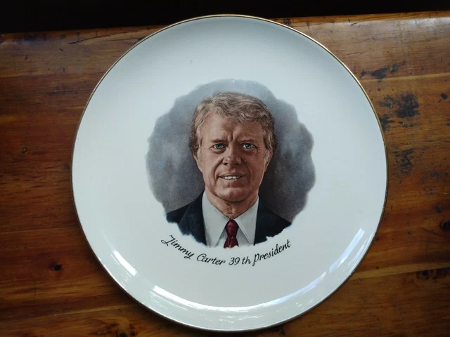 VINTAGE Jimmy Carter 39th President Inaugural Era portrait plate Circa-1977 nice